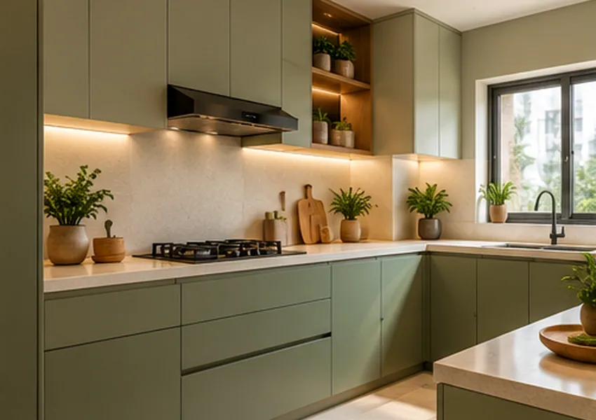 Warm Minimal Kitchen concept image