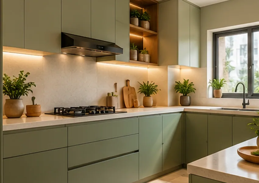 Urban Modular Kitchen interior design concept, Kitchen