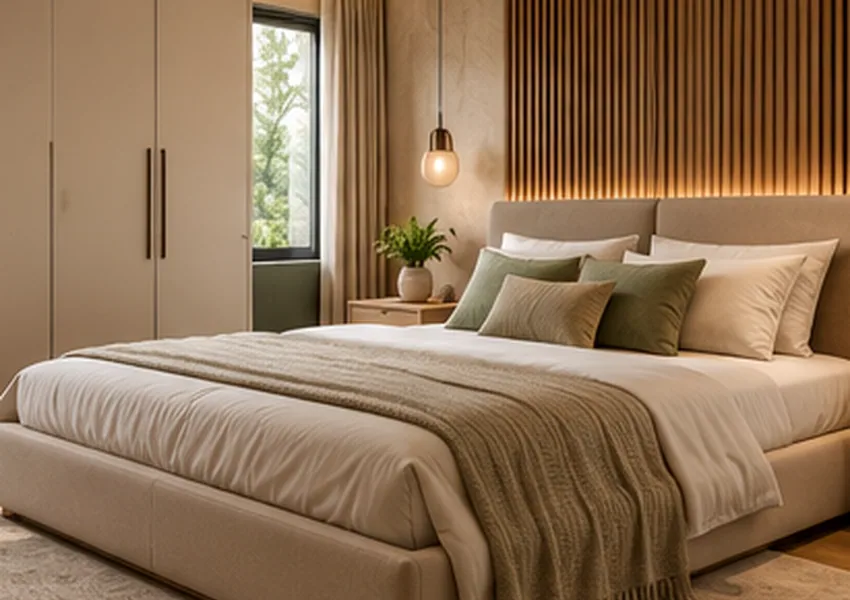 Soft-Light Retreat interior design concept, Bedroom
