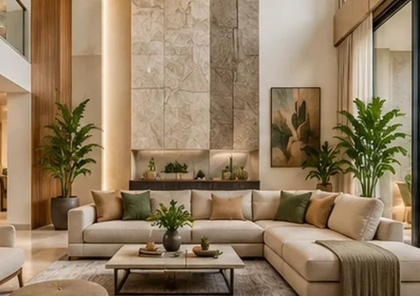 Luxury Natural Retreat interior design concept, Villa