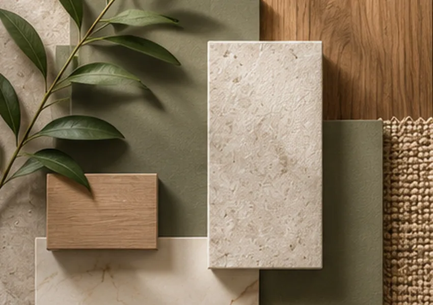 Layered Finish Story interior design concept, Materials