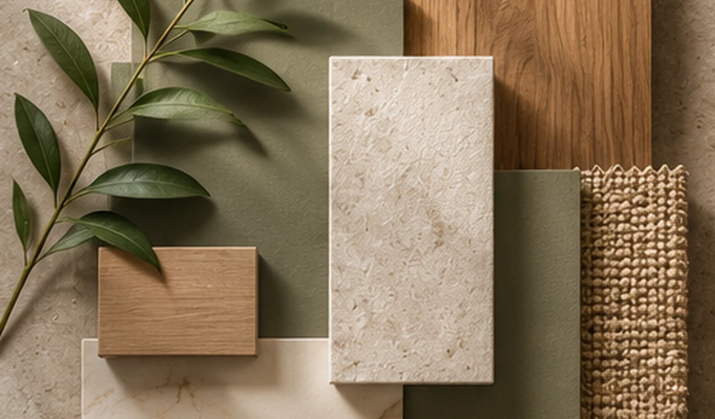 Natural finishes and textures selection